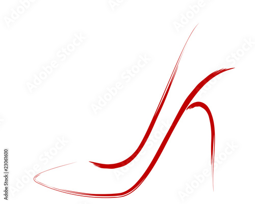 Red stiletto, sketch