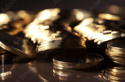 Quadro em tela Group of coins business money