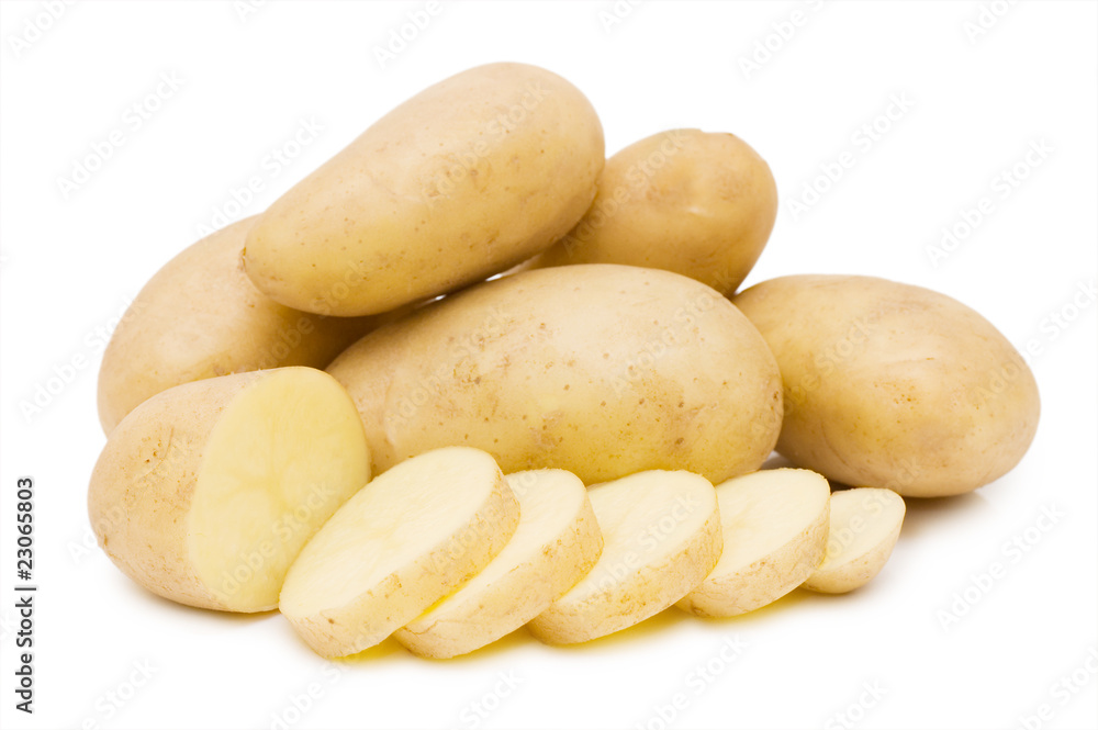 Fresh potato isolated on white background Fresh potato isolated on white background