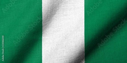 Quadro su tela 3D Flag of Nigeria waving