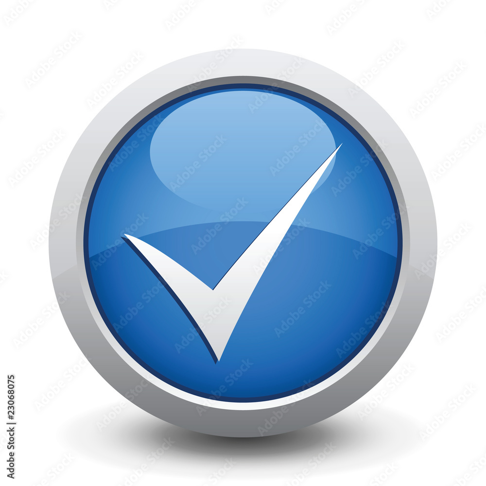 Blue Button. Vector illustration. Blue Button. Vector illustration.