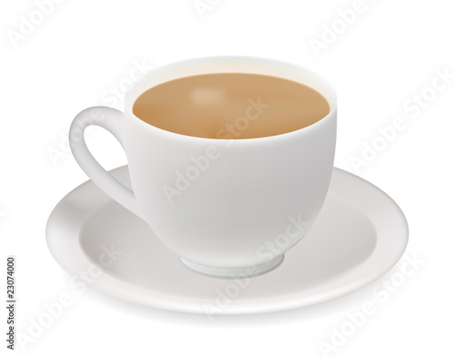 Tea or coffee cup. Vector illustration