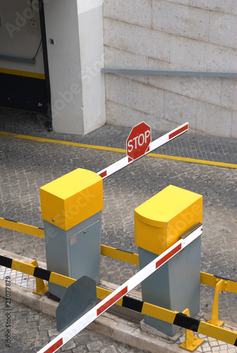 Public car parking entrance barrier