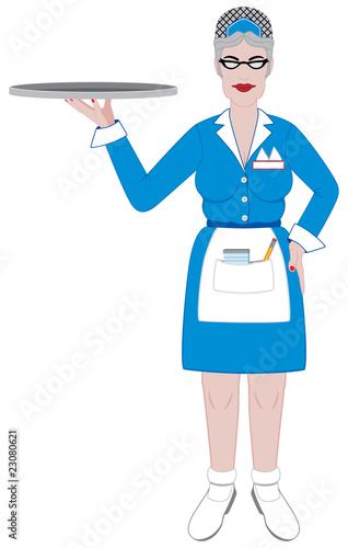 Old Retro Waitress