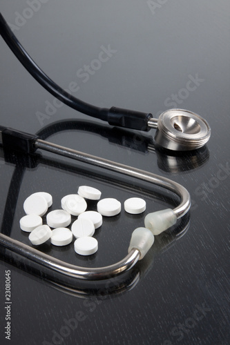 stethoscope with tablets