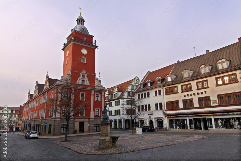 Gotha - Hauptmarkt mit historischem Rathaus