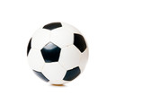 black and white soccer ball isolated on the white background