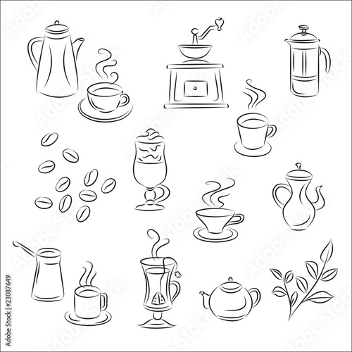Set of Vector Sketches " Coffee and Tea