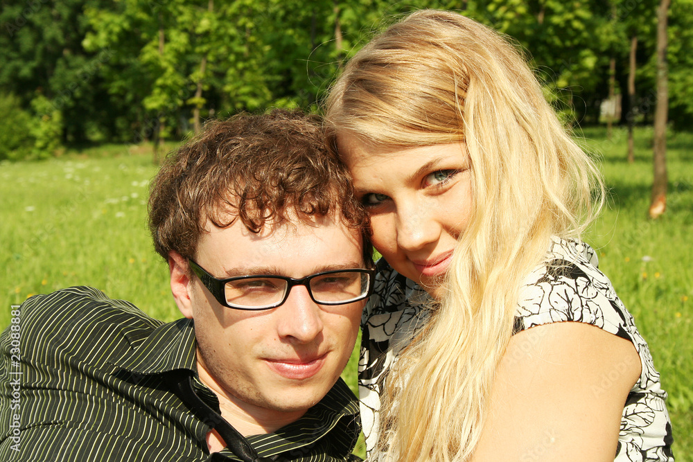 young man and girl outdoor young man and girl outdoor