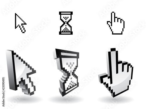 set of vector cursor icons