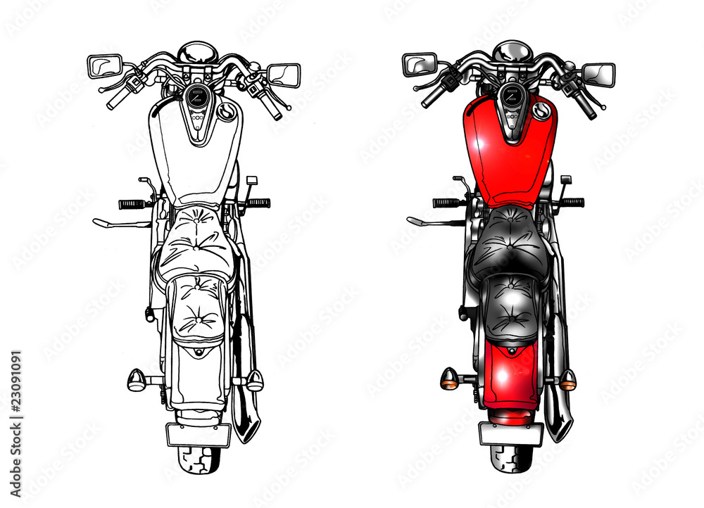 バイク002 上から Stock イラスト Adobe Stock