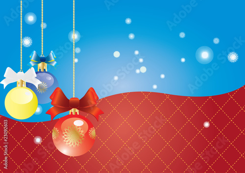 elegant christmas background with baubles