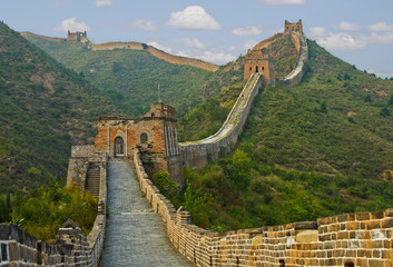 Leinwandbilder Chinesische Mauer Pfad entlang der Chinesischen Mauer  © JonRob
