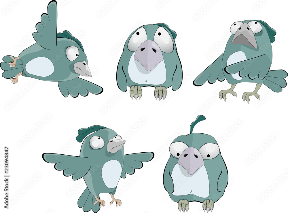 Naklejka premium Ridiculous sparrows