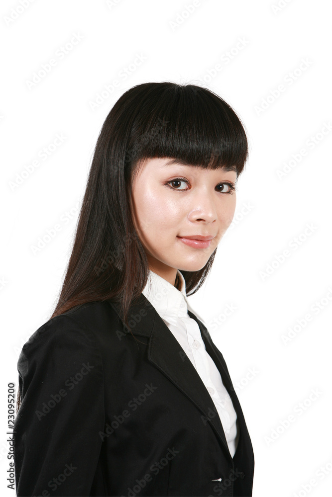 Smiling business woman. Isolated over white background Smiling business woman. Isolated over white background