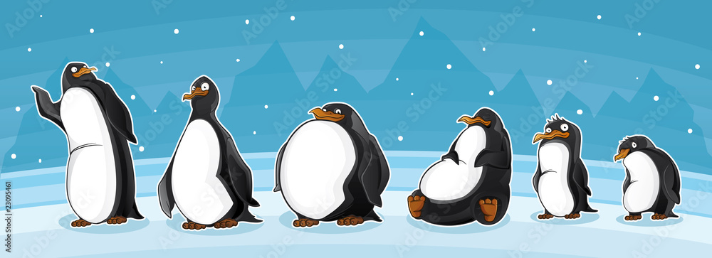 Obraz premium Pinguins