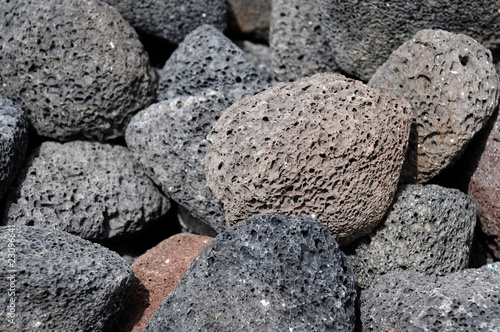 Closeup Volcanic Foam on the Market