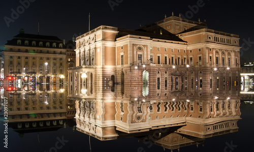 Photography Opéra Royal Suédois à Stockholm de nuit
