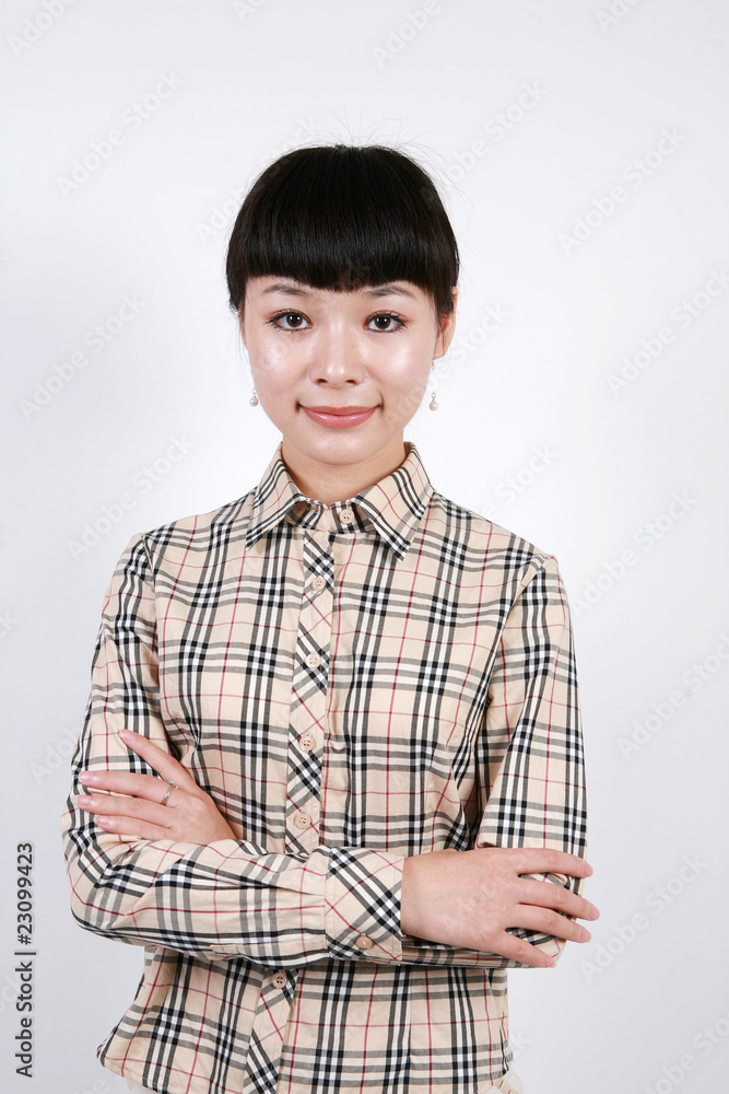 Smiling business woman. Isolated over white background Smiling business woman. Isolated over white background
