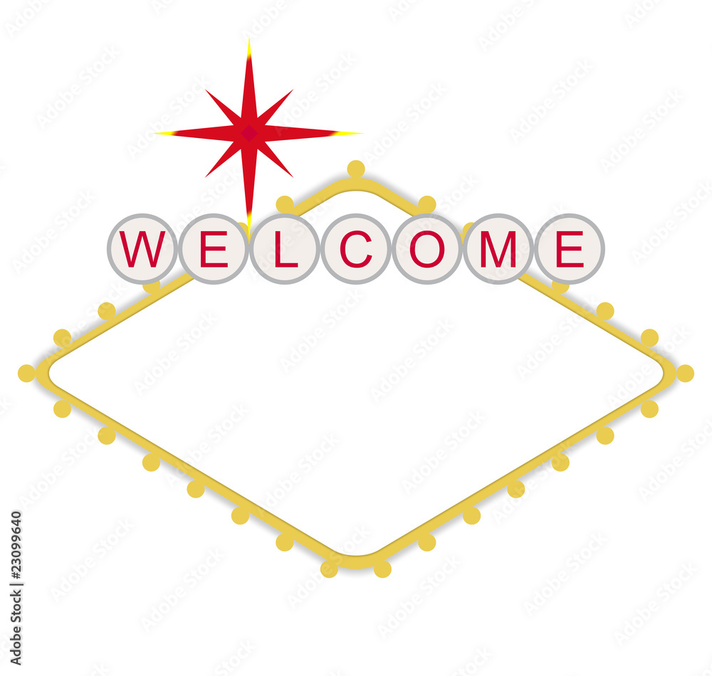 Blank welcome to Las Vegas sign Stock Illustration | Adobe Stock