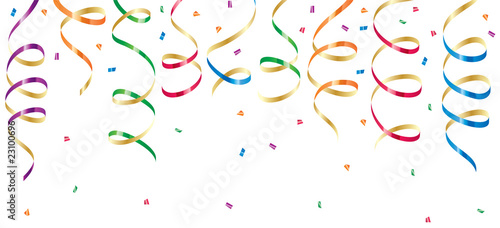 Party streamers and confetti