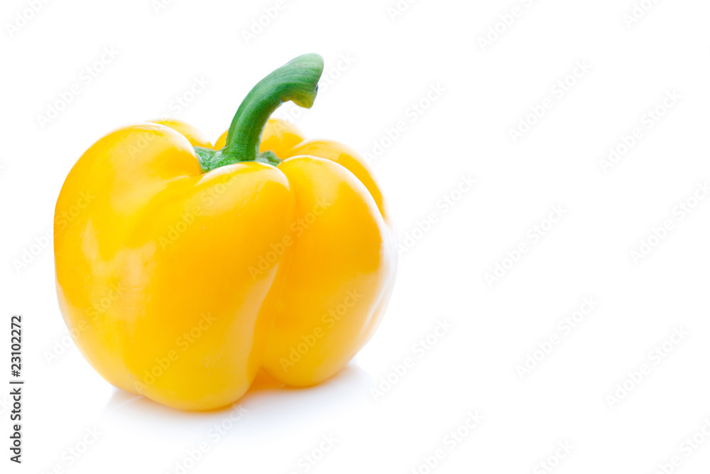 Yellow Paprika on white background