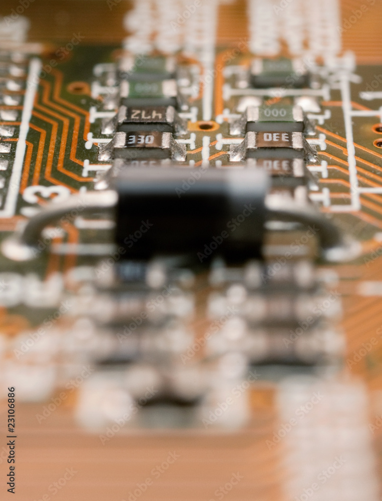 Diode - Computer circuit board with chip set Diode - Computer circuit board with chip set