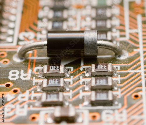 Diode - Computer circuit board with chip set