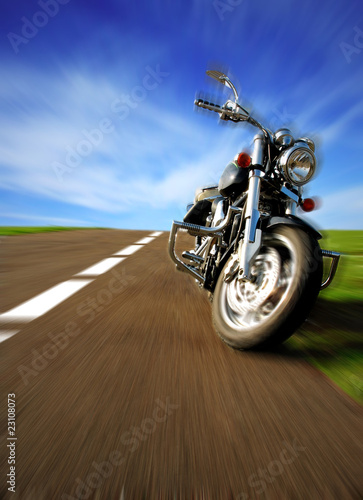 Motorcycle on the road