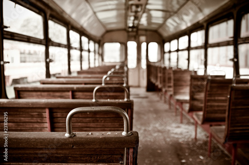 chairs in vintage train