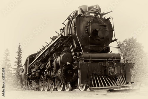 Vintage Style Photo of Steam Train
