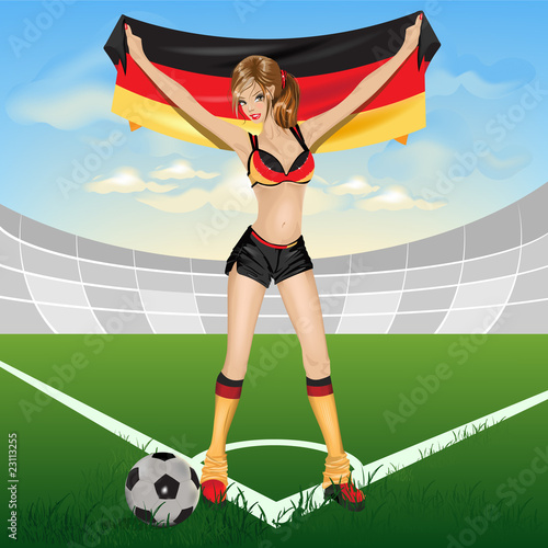 The girl germany soccer fan