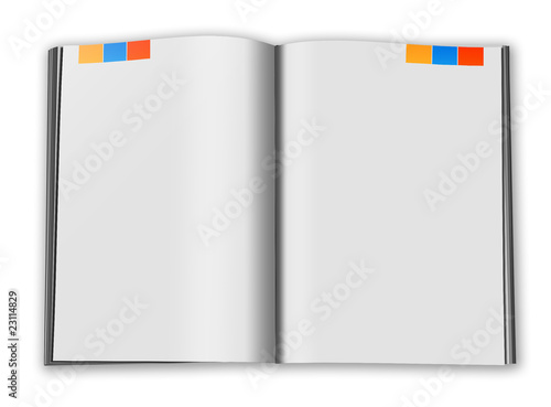 Foto Illustration of  book on white background