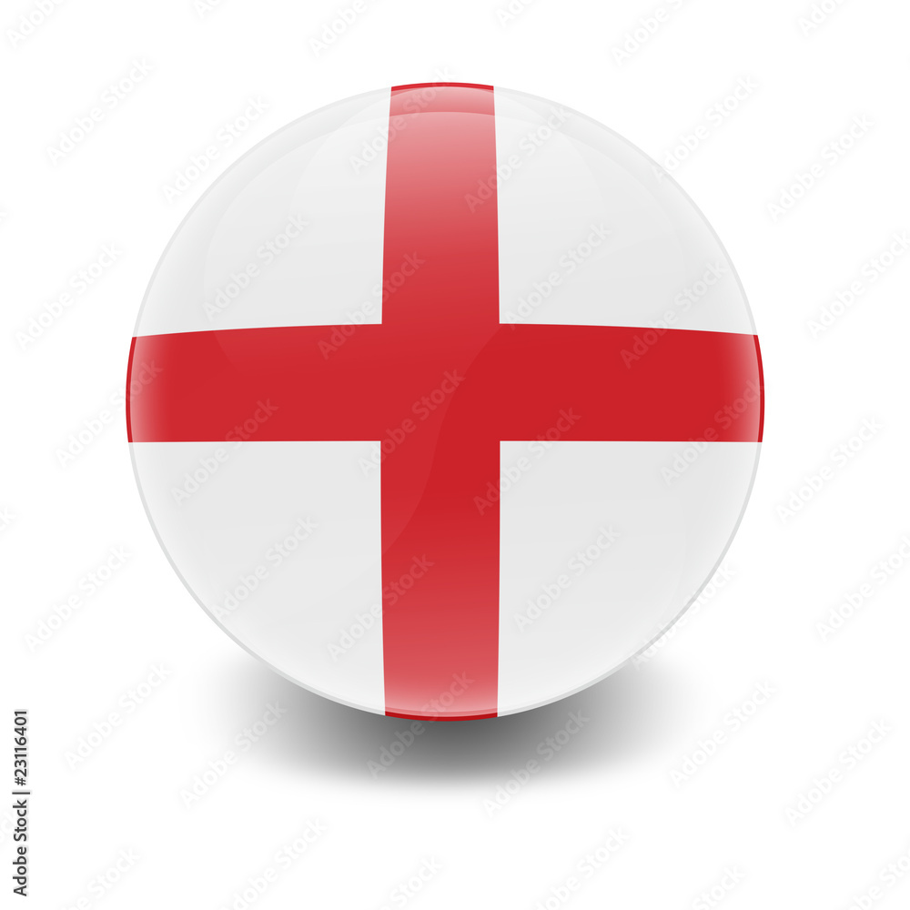 Fototapeta premium Esfera brillante con bandera Inglaterra