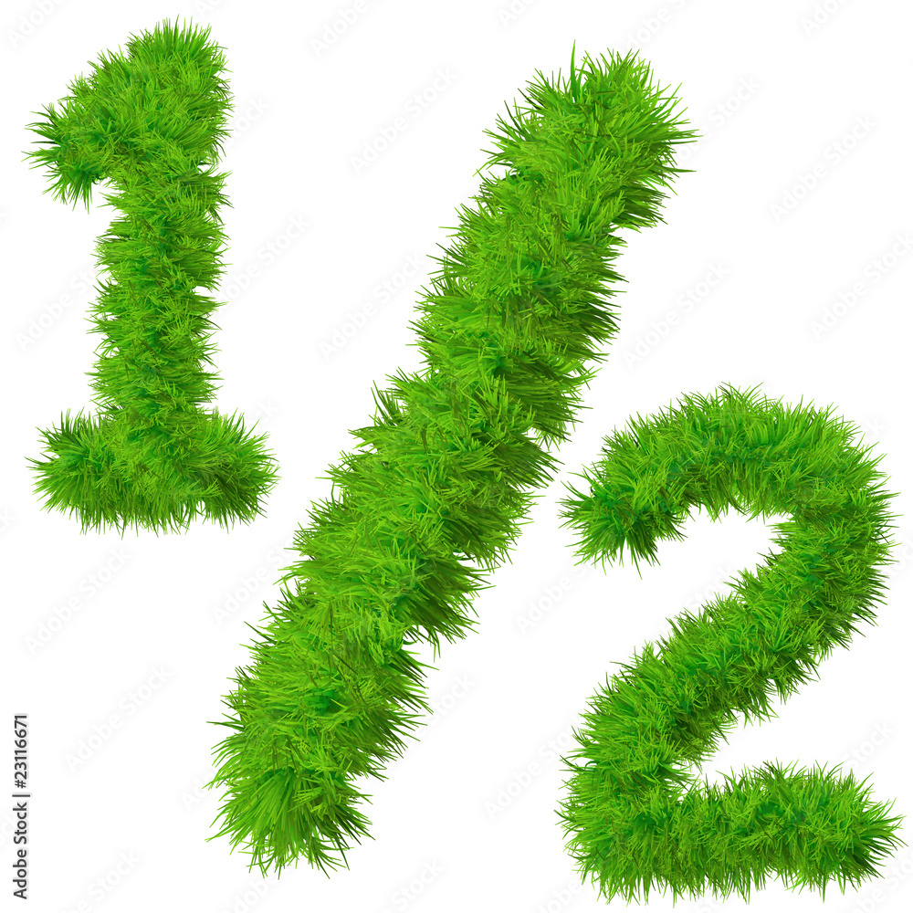 High resolution conceptual grass symbol isolated High resolution conceptual grass symbol isolated