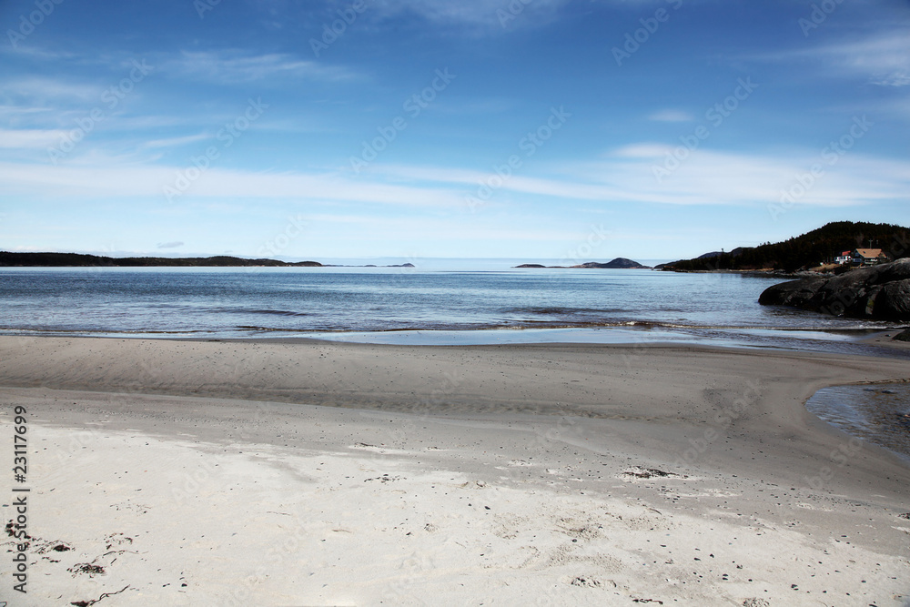 Sandy Beach Landscape In Rural Newfoundland