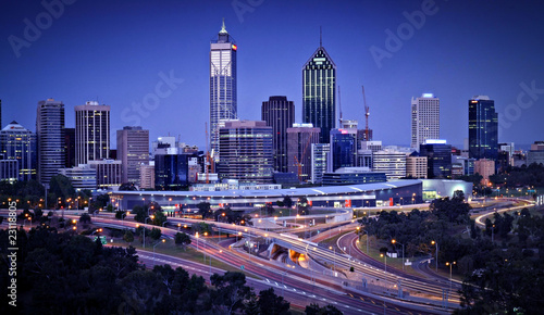 Perth Skyline by Night