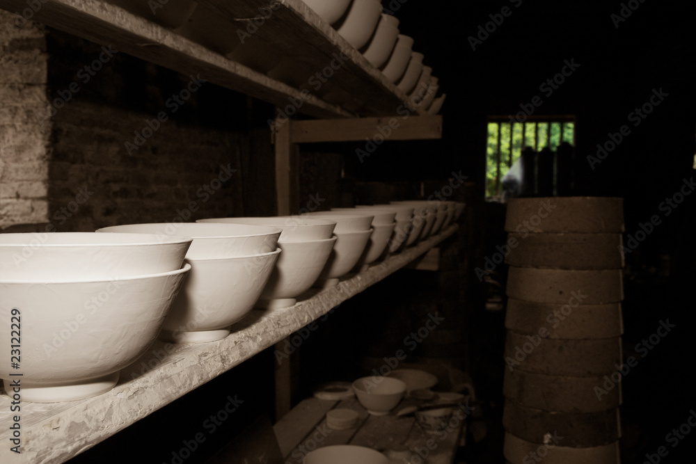 Obraz premium porcelain kiln workshop