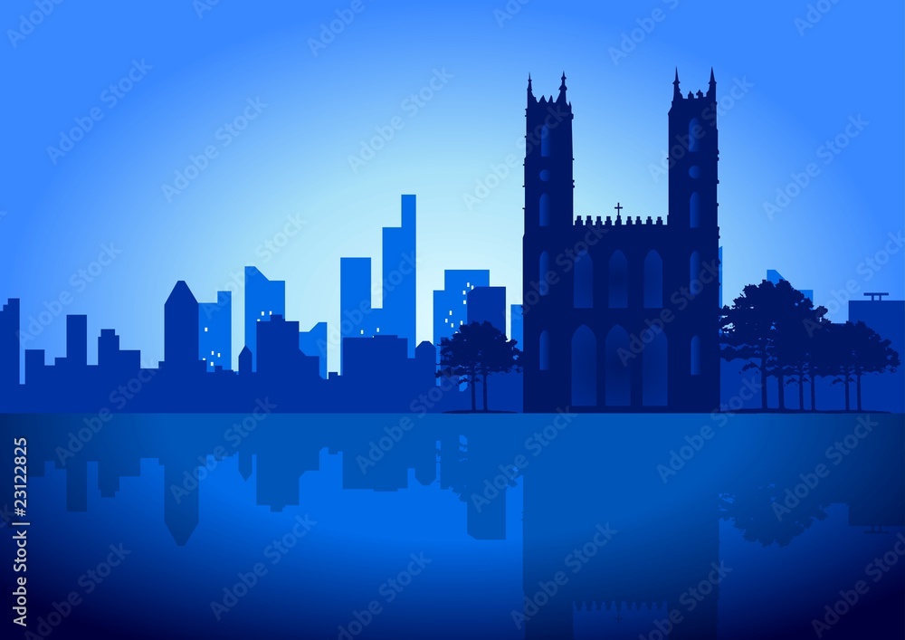 Naklejka premium Montreal Skyline