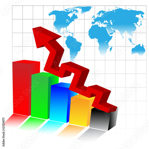 3d Business diagram.Vector