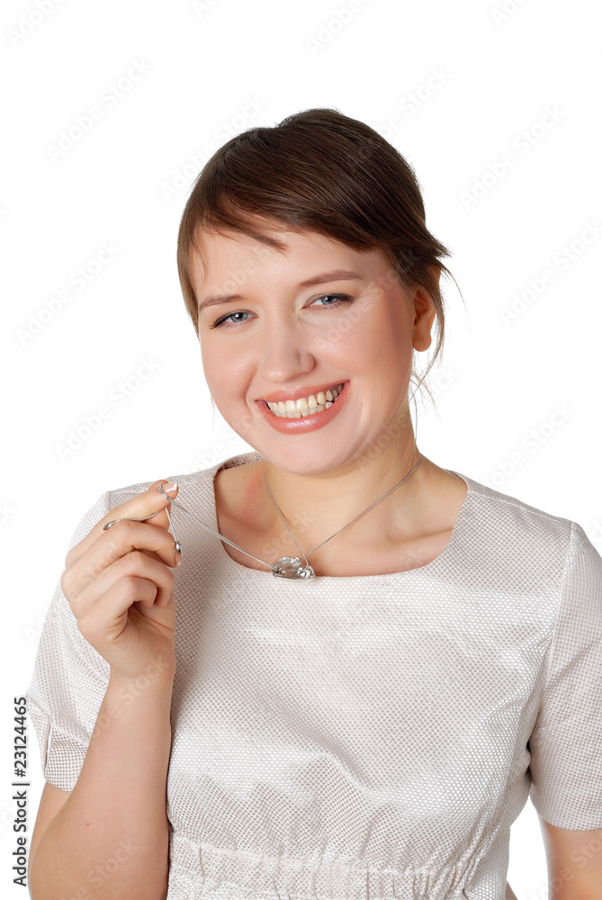 charming young blonde isolated on white charming young blonde isolated on white