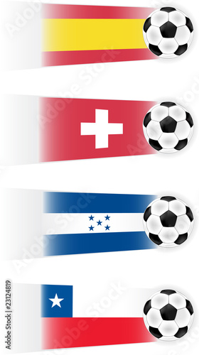Fototapeta Naklejka Na Ścianę i Meble -  Soccer World Cup Group H Teams clipart (other groups availabel)