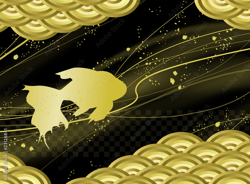 金色の金魚 Stock Illustration Adobe Stock