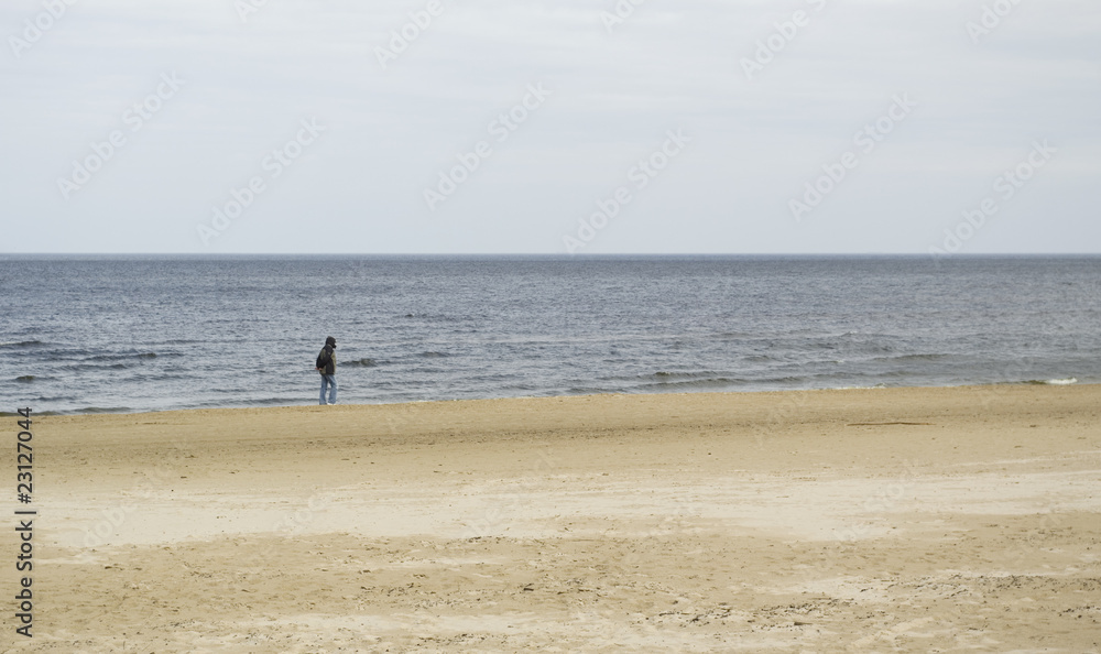 Man on the beach.