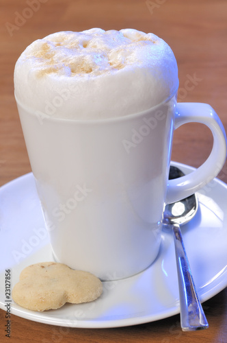 Cup of coffee with foam