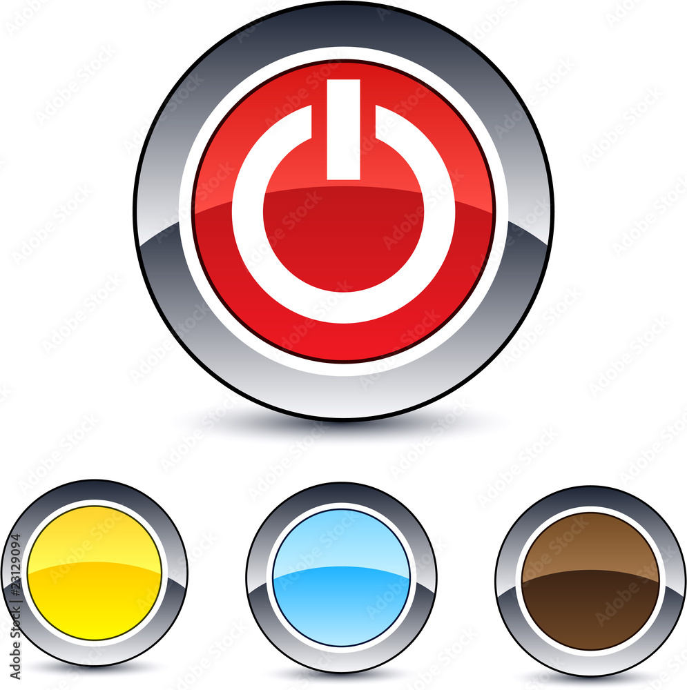Power round button. Power round button.