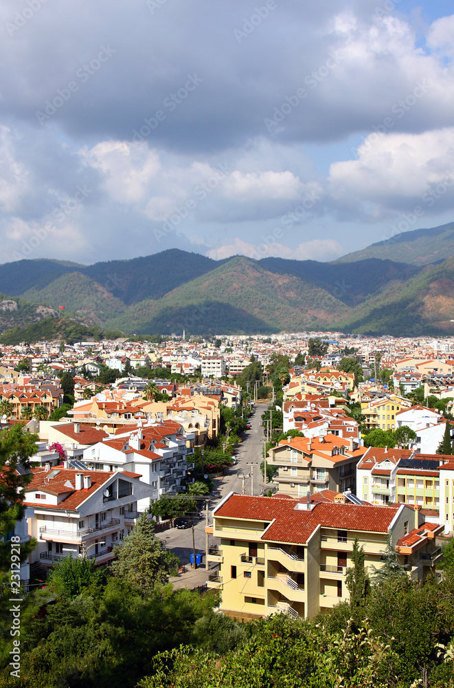 The popular resort city of Marmaris in Turkey