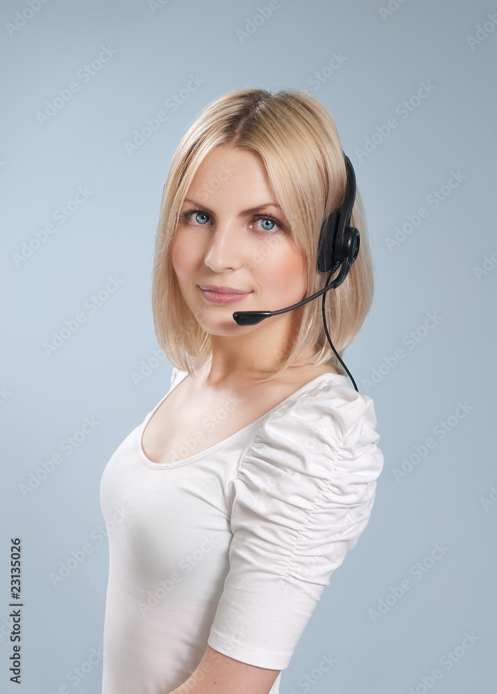 Business collection- Sexy call center operator isolated Business collection- Sexy call center operator isolated