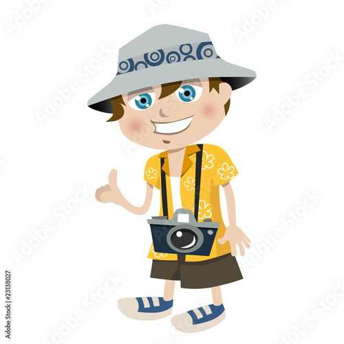 tourist boy