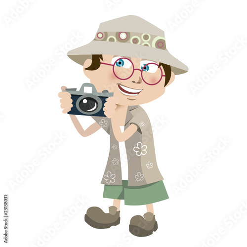 tourist boy